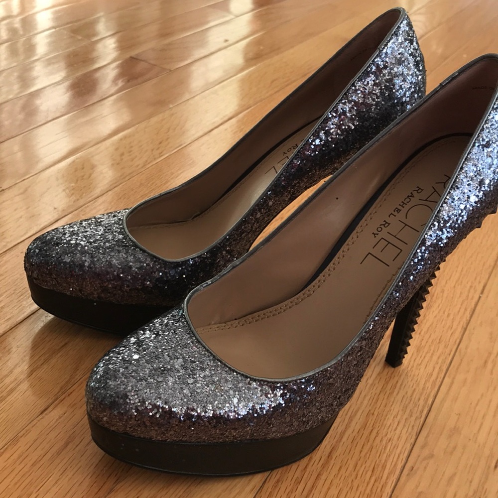 Rachel Roy Silver Studded Heels